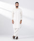 Men's Stitched 2 PC White Cotton Suit